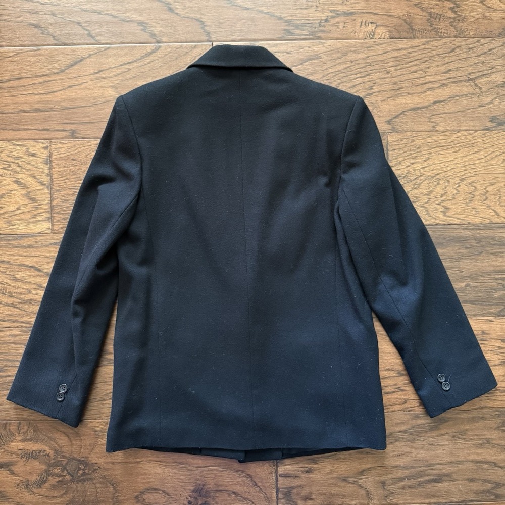 Dumas Blazer Pure Wool Tailored Jacket Quiet Luxury Office Siren Black Vintage S - Picture 2 of 14
